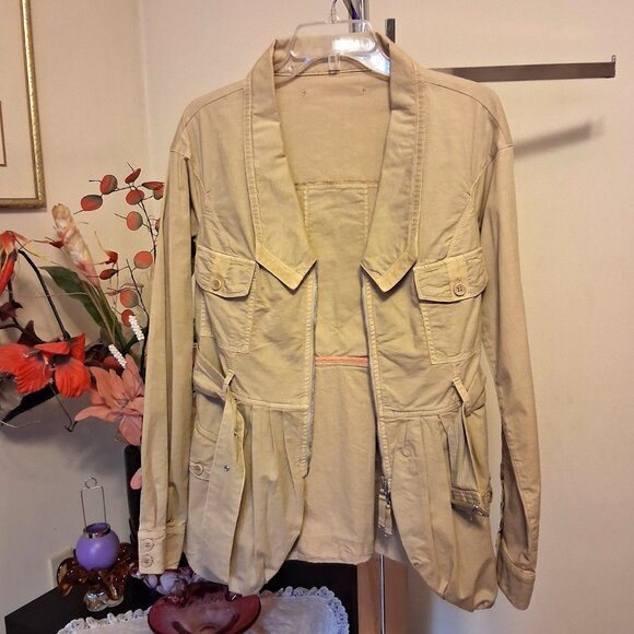 NWOT MC PLANET High Quality Well tailored High-quality  Beige Cotton Jacket 6 S - Picture 7 of 11